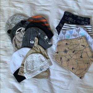Newborn beanies and bandanas